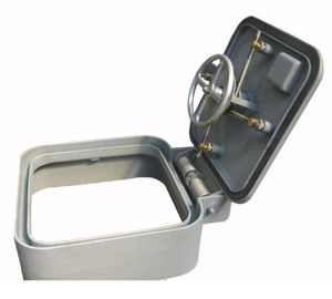 Tipo llano cubierta marina interna de la portilla de la aleación de aluminio del uso de la cubierta de la manija